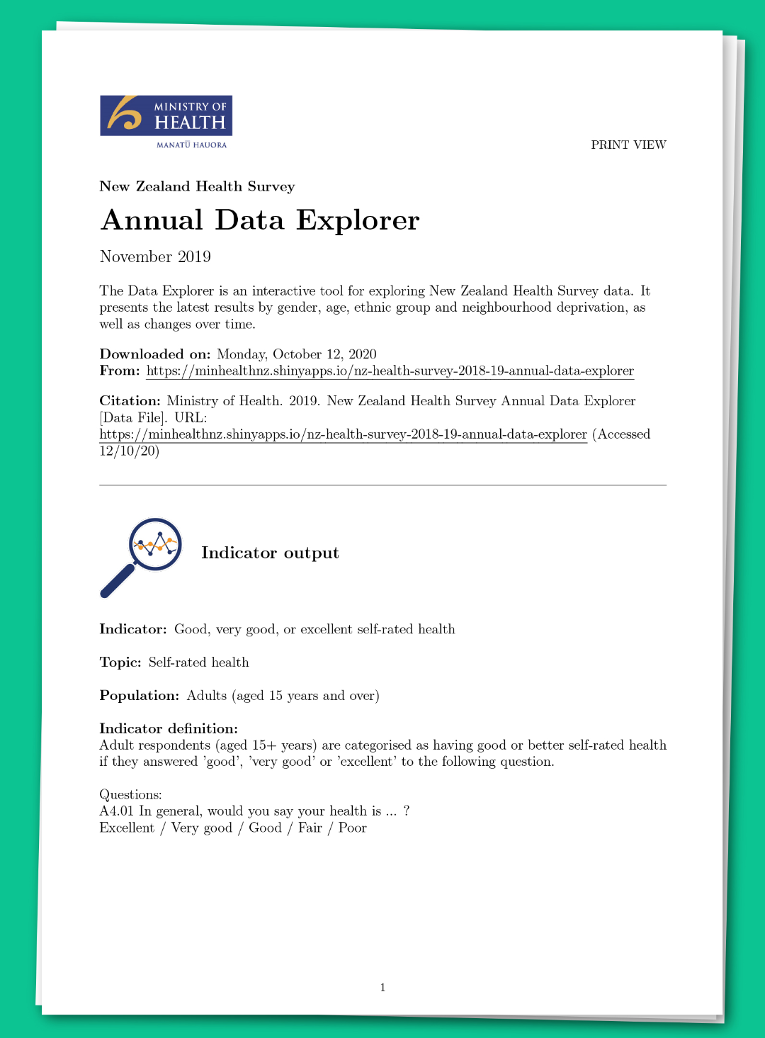 MoH DataExplorer PDF project image